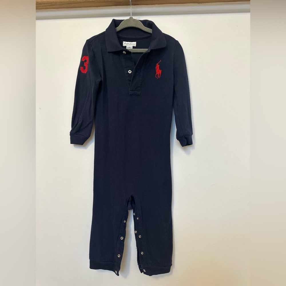 Polo Bear Cotton Mesh Polo Coverall